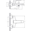 Смеситель для ванны с коротким изливом RUSH Thira (TR3635-44Grey)