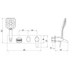 Смеситель для ванны с душем Lemark Atlantiss (LM3224C)