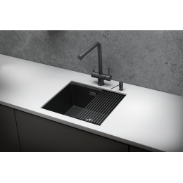 Кухонная мойка GRANULA (5045U, ЧЕРНЫЙ МАТОВЫЙ)