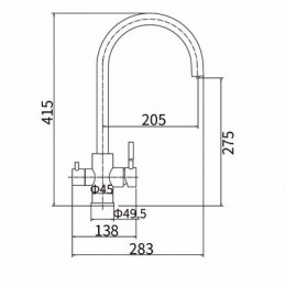 Смеситель для кухни FASHUN (A54309-B)