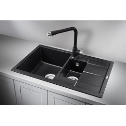 Кухонная мойка GRANULA (7802, ЧЁРНЫЙ)