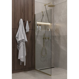 Душевая перегородка TP-890/17C-8 в узком  профиле 1950*890, стекло прозрачное 8 мм  (T13)