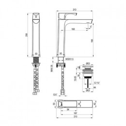 Смеситель Lemark Ursus для раковины монолитный (LM7209BG)