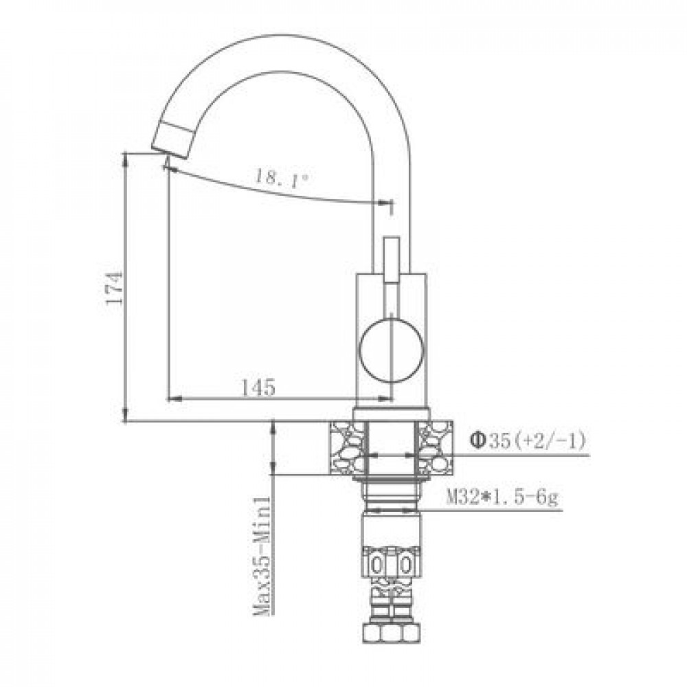 Смеситель для кухни Haiba (HB72304-3)
