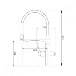 Смеситель для кухни Haiba с подключением фильтра воды, хром (HB76816)