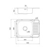 Мойка IDDIS Basic нержавеющая сталь сатин чаша слева 650*500 (BAS65SLi77)