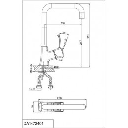 Смеситель для кухни DK Rhein Bach (DA1472401)