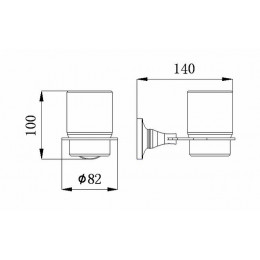 Подстаканник одинарный RUSH Corsica (CO42310)