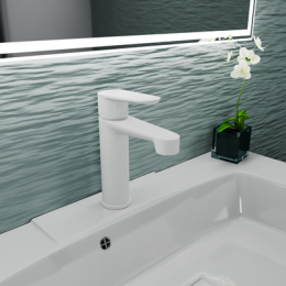 Смеситель для раковины D&K Bayern.München белый (DA1562108)