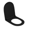 Унитаз подвесной безободковый D&K Matrix DT1396025, 490*370*360мм, сиденье микролифт, черный