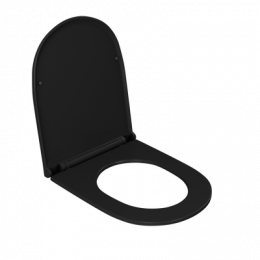 Унитаз подвесной безободковый D&K Matrix DT1396025, 490*370*360мм, сиденье микролифт, черный