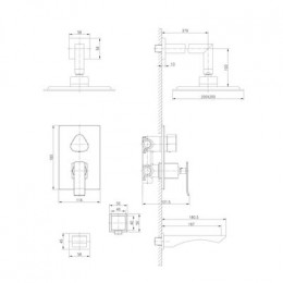 Душевая система для ванны Lemark Contest (LM5822CW)