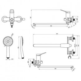 Смеситель Lemark Ortus универсальный (LM11351C)