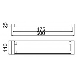 Полка в ванную стеклянная Timo Selene (14072/03) черный