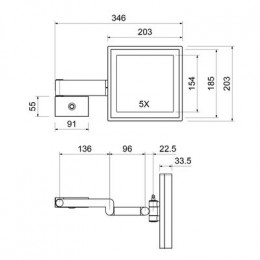 Зеркало с подсветкой Timo Selene хром (10076/00)
