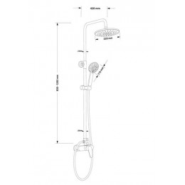 Душевая система со смесителем, ESKO (ST1200)