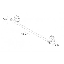 Полотенцедержатель FIXSEN ADELE трубчатый (FX-55001)