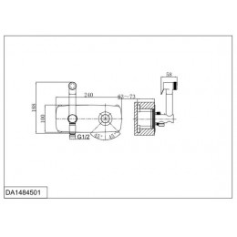 Смеситель с гигиеническим душем DK Bayern.Alfeld (DA1484501)