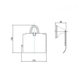 Бумагодержатель FASHUN хром (A1503)