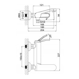 Смеситель для ванны DK Venice Rialto (DA1063241)