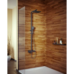 Душевая система с термостатом, черная, Timo Tetra-thermo (SX-0169/03)