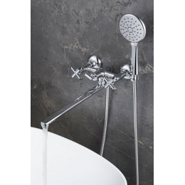 Смеситель Lemark Practica универсальный с плоским поворотным изливом 300 мм (LM7541C)