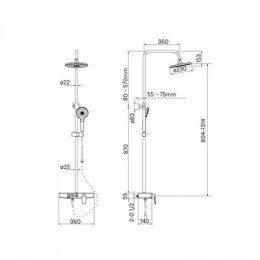 Душевая система IDDIS Shelfy (SHESB3Fi06)