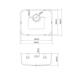 Мойка IDDIS нерж. сталь, сатин 533*433 Mate (MAT53S0i77)