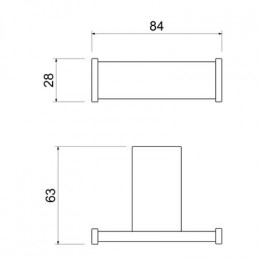 Крючок двойной Timo Torne черный (43012/03)