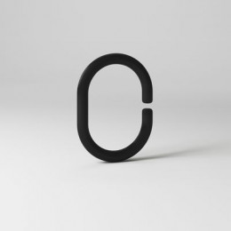 Набор колец  для шторы в ванную комнату цвет черный IDDIS (RID013P)