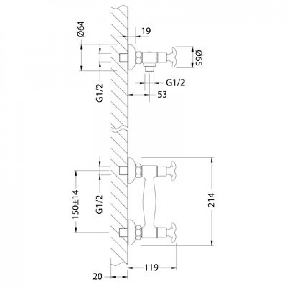 Смеситель для душа Lemark Flora (LM0103C)