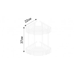Полка угловая двухэтажная Fixsen Hotel, хром  (FX-31051-2)