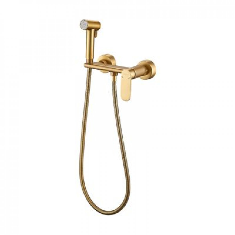 Гигиенический душ со смесителем Haiba матовое золото (HB5516-5)