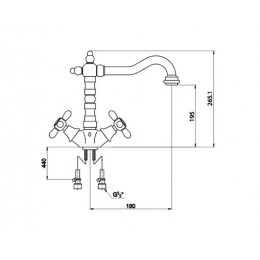 Смеситель для кухонной мойки Timo Ritz (0143FK chrome+gold)