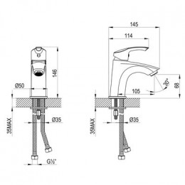 Смеситель Lemark Plus Strike для раковины (LM1131C)