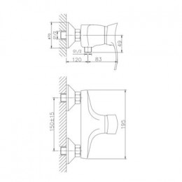 Смеситель для душа Haiba (HB2001)