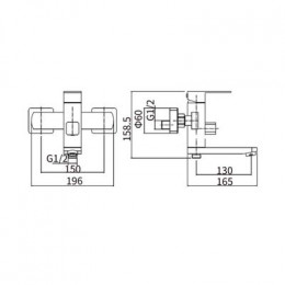 Смеситель для ванны FASHUN (A53002-7)
