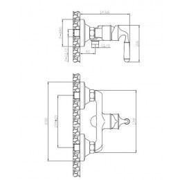 Смеситель для душа ESKO PRAGUE (PG 80)