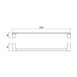Полотенцесушитель одинарный нержавеющая сталь хром IDDIS Slide (SLISC10i49)