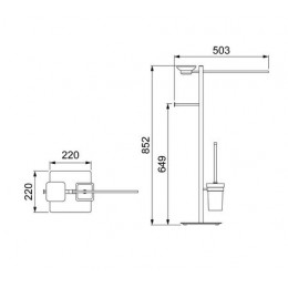 Стойка в ванную комнату Timo Selene (14085/03) черный