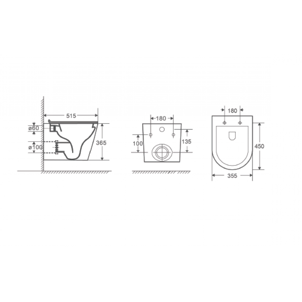Комплект DK DS1021604 унитаз DT1026016, инсталляция DI8055119, клавиша смыва DB1519002