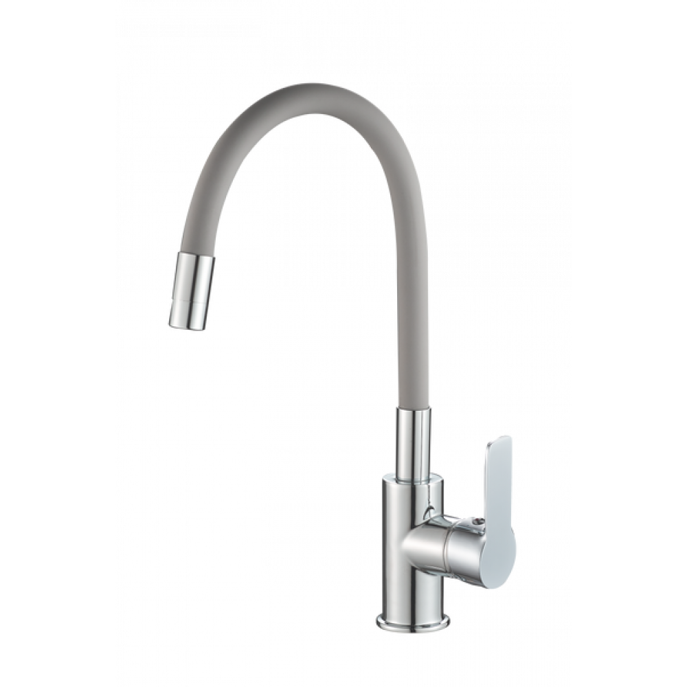 Смеситель для кухонной мойки с гибким изливом RUSH Siple (SI7335-60Grey)