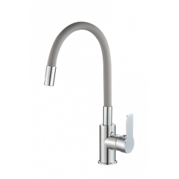 Смеситель для кухонной мойки с гибким изливом RUSH Siple (SI7335-60Grey)
