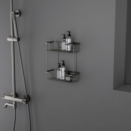 Полка двойная Timo Saona черное золото (13083/18)