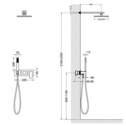 Душевая система встроенная Timo Selene (SX-2169/03SM)