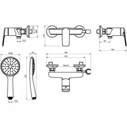 Смеситель Lemark Verba для душа (LM11403C)