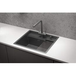 Кухонная мойка GRANULA (6051, ГРАФИТ МАТОВЫЙ)