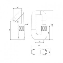 Смеситель для умывальника IDDIS Twist с управлением Push Control, черный матовый (TWIBLBTi01)