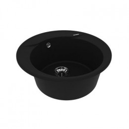 Кухонная мойка Lemark SULA 500 врезная круглая из кварцгранита цвет: Антрацит (9910001)