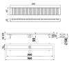 Душевой лоток TIMO Drain Protect 900 с вставкой LG20, сатин (DP20900-LG20900)